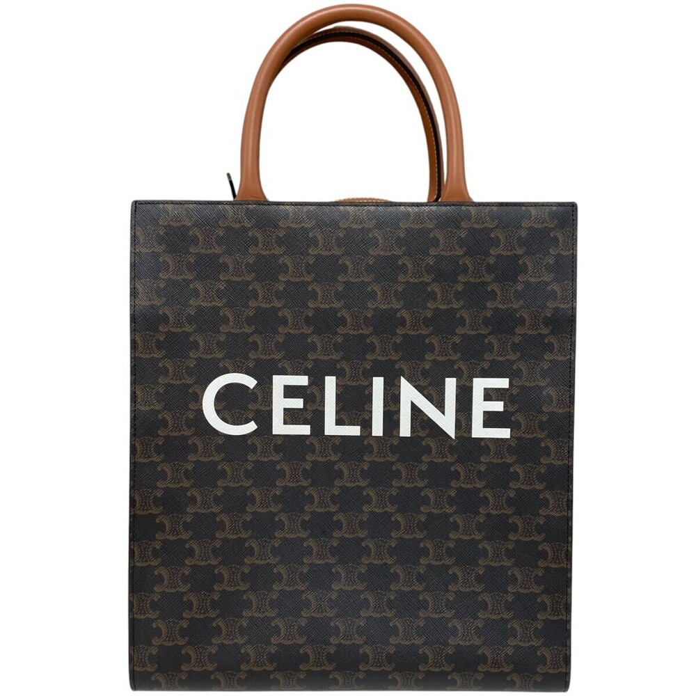 Celine Triomphe Vertical Cabas Brown